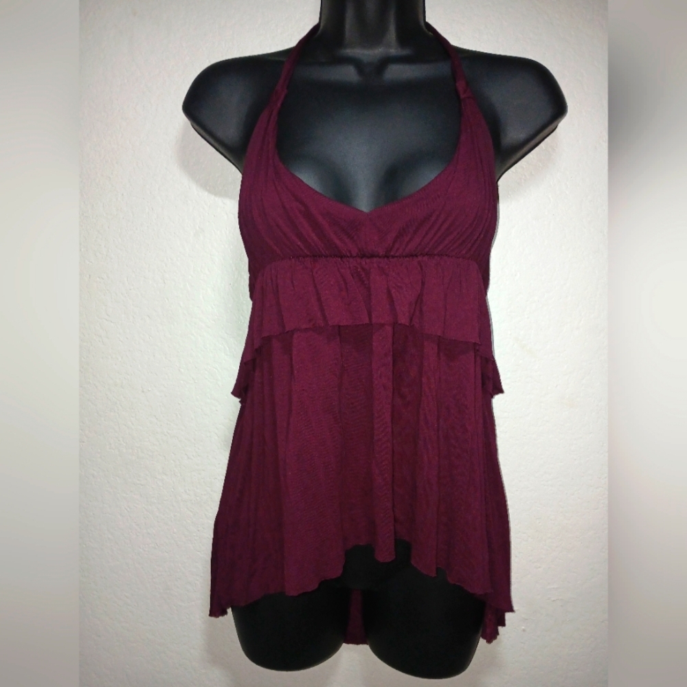 Burgundy Halter Top